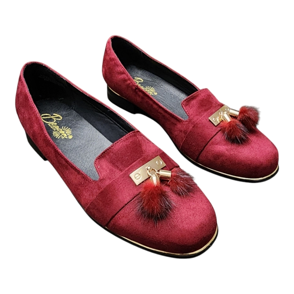 Elegant Burgundy Beacon Trish Tassel Slip on Loafer Size 10N